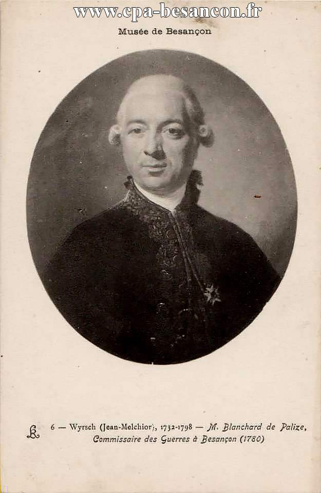 Musée de Besançon - 6 - Wyrsch (Jean-Melchior), 1732-1798 - Mr Blanchard de Palize, commissaire des Guerres à Besançon (1780)